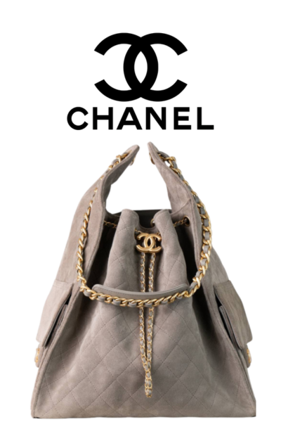 CHANEL 25C 스웨이드 미디엄 버킷백