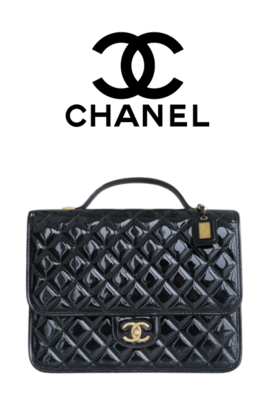 CHANEL 22K Métiers d'Art 페이턴트 레더 백팩