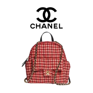 CHAENL 24N 코코네이지 레드 하운드 투스 백팩