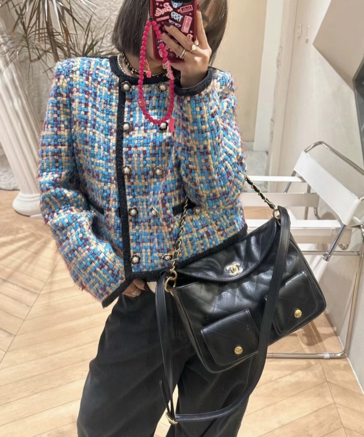 CHANEL 24p 호보 메신저 백 라지