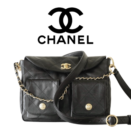CHANEL 24p 호보 메신저 백 라지