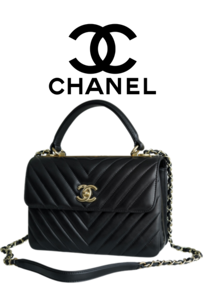 CHANEL 24c TRANDY CC V패턴 입 커버 백