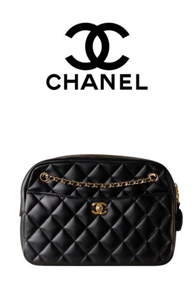 CHANEL 24k 골드 코인 라지 카메라 백