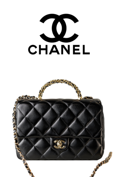 CHANEL 24b 플랩 뉴 헤비 체인 핸들 라지 스퀘어 백