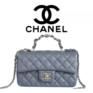 CHANEL 23k 탑 핸들 더블 CF 미니 플랩백