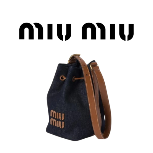 MIU MIU 캔버스 버킷 백