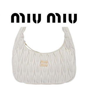 MIU MIU 완더 마테라쎄 나파 가죽 호보 라지 백