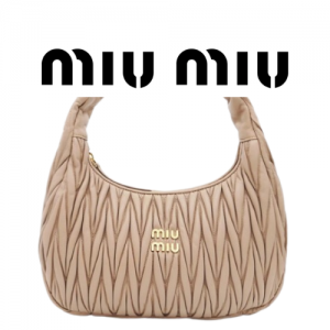 MIU MIU 완더 마테라쎄 나파 가죽 호보 라지 백