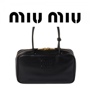 MIU MIU 보 가죽 탑 핸들 백