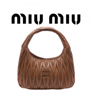 MIU MIU 완더 마테라쎄 나파 가죽 호보 레귤러 백