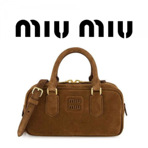MIU MIU 아르카디 스웨이드 가죽 레귤러 백