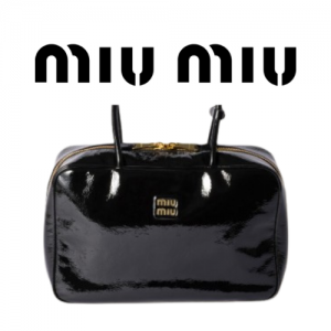 MIU MIU 나플락 페이턴트 가죽 보 백
