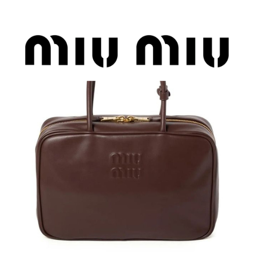 MIU MIU 가죽 보 백