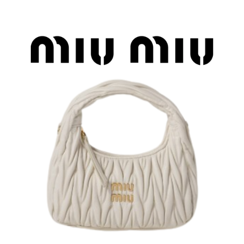 MIU MIU 완더 마테라쎄 나파 가죽 호보 스몰 백