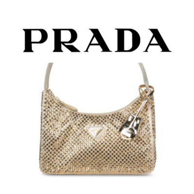 PRADA 리에디션 2000 크리스탈 숄더백