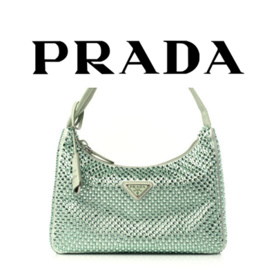 PRADA 리에디션 2000 크리스탈 숄더백