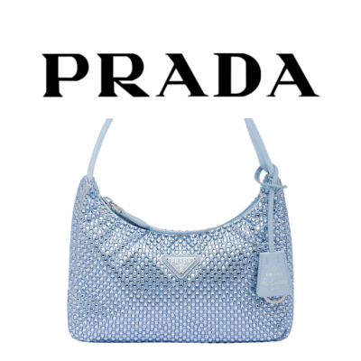 PRADA 리에디션 2000 크리스탈 숄더백