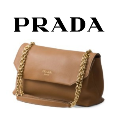PRADA 가죽 라지 숄더백