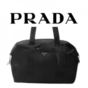 PRADA 리나일론 사피아노 가죽 더플백