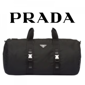 PRADA 리나일론 사피아노 가죽 트레블 백