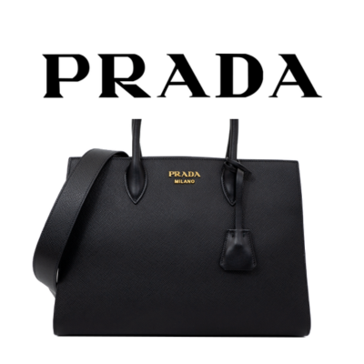 PRADA 사피아노 라지 탑핸들 백