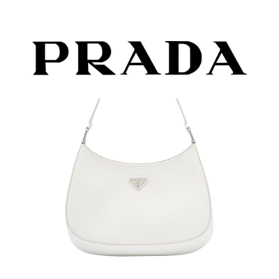 PRADA 클레오 브러시드 가죽 숄더 백