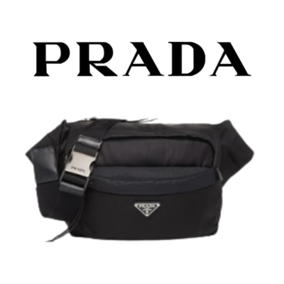 PRADA 리나일론 레더 숄더백