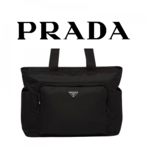 PRADA 사피아노 가죽 나일론 토트 백