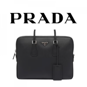 PRADA 사피아노 가죽 브리프 케이스