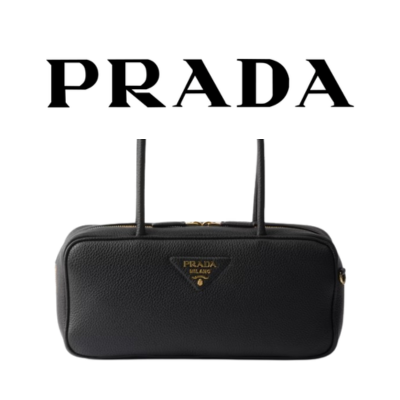 PRADA 다이노 소프트 가죽 탑 핸들백