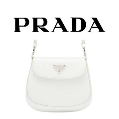 PRADA 클레오 브러시드 미디엄 가죽 숄더백