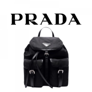 PRADA 스몰 리나일론 가죽 백팩