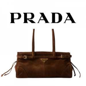 PRADA 보니 미디엄 스웨이드 핸드백
