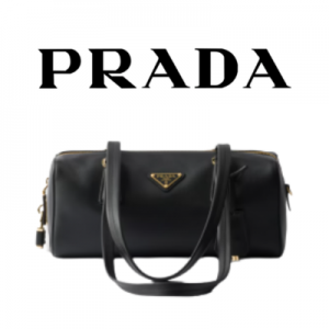 PRADA 미디엄 가죽 탑 핸들 백