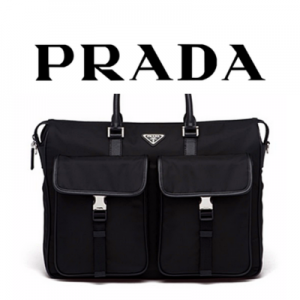 PRADA 리나일론 사피아노 가죽 토트백