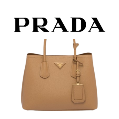 PRADA 두블레 사피아노 라지 가죽백