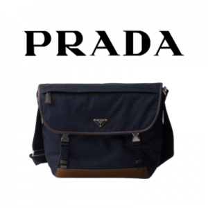 PRADA 스몰 리나일론 가죽 숄더백