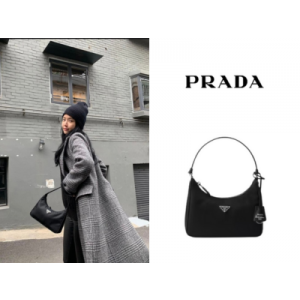 PRADA 리에디션 2005 리나일론 실버 미니백