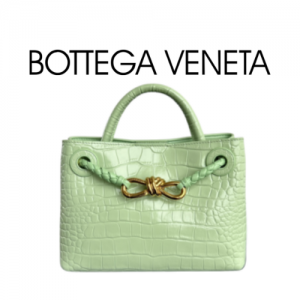 BOTTEGA VENETA 미니 안디아모 악어 가죽 백
