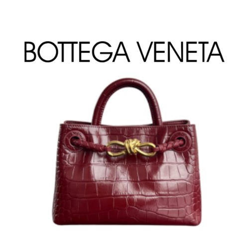 BOTTEGA VENETA 미니 안디아모 악어 가죽 백