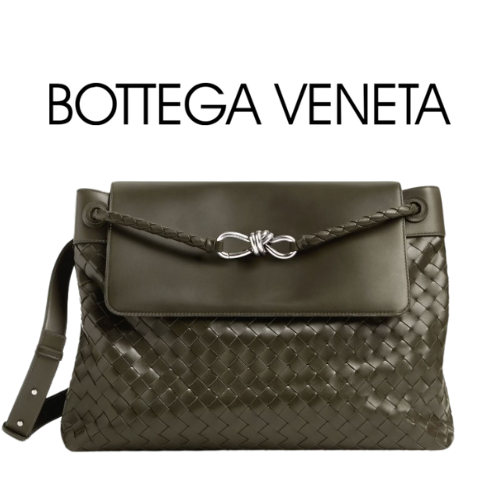 BOTTEGA VENETA 라지 안디아모 메신저 백
