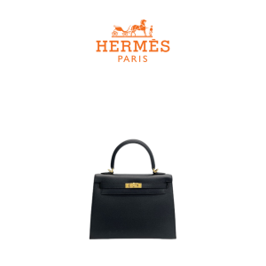 HERMES 켈리 25 백 Noir [Togo]
