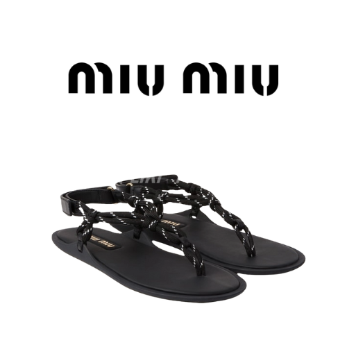 Miu Miu 24 리비에르 클립토 로프 샌들
