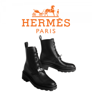 HERMES 펑크 레이스업 켈리 마틴 부츠