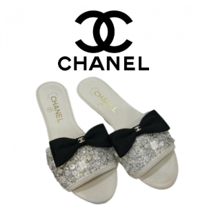 CHANEL 24 보우 크리스탈 슬리퍼