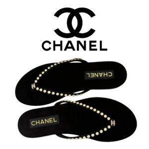 CHANEL 25C 진주 플립 플롭