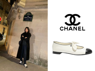 CHANEL 25C 블록 보우 메리제인 발레 슈즈
