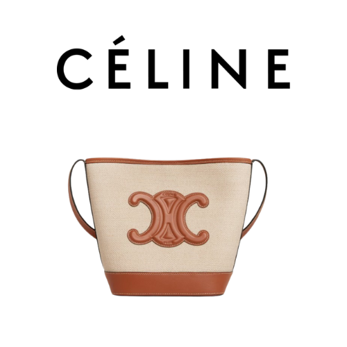 CELINE 퀴르 트리옹프 스몰 버킷백