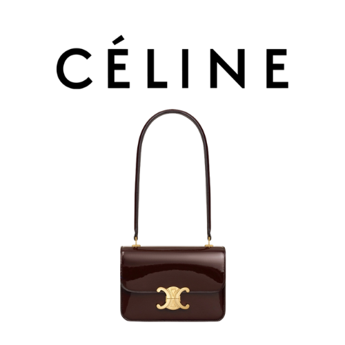 CELINE 페이턴트 카프스킨 틴 가란스백