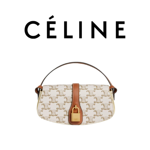 CELINE 트리옹프 타부 스트랩 클러치